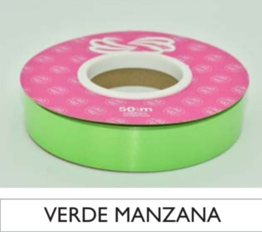 Cinta Lisa 20mmx50mts Verde Manzana