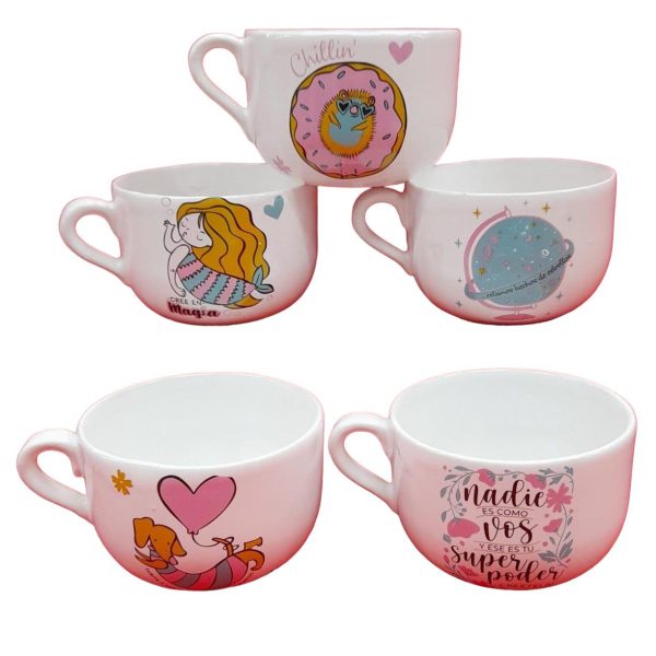 Tazon Tropical Pastel Ceramica