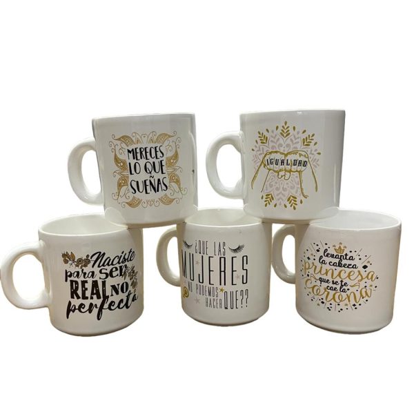 Taza Mug Frases Doradas