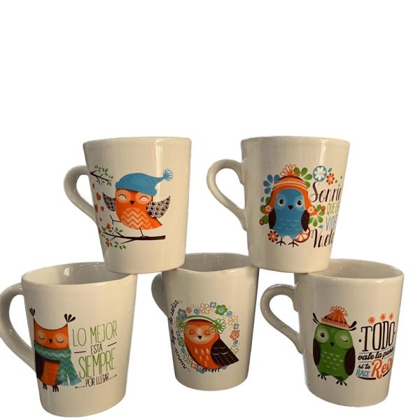 Taza Conica Buhos Ceramica