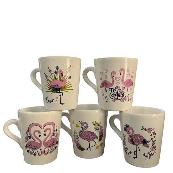 Taza Conica Flamencos Ceramica