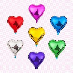 Globo corazon metalizado liso 5"(12 cm) - 31705