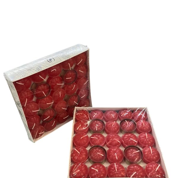 Velas de noche rojas x50