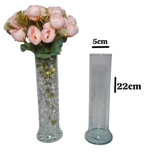 Tubo de vidrio con base 22 x 5 cm