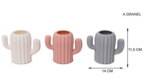 Florero plastico 12 cm cactus