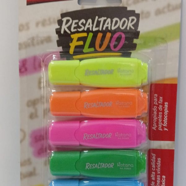 Mini resaltador x 5 en blister-85321