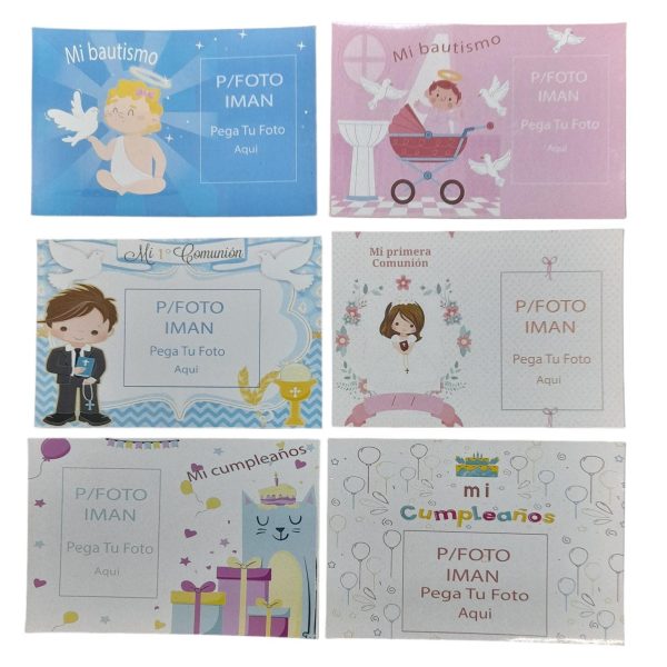 Iman 10x15 para foto 5x7 cm recuerdo de cumple