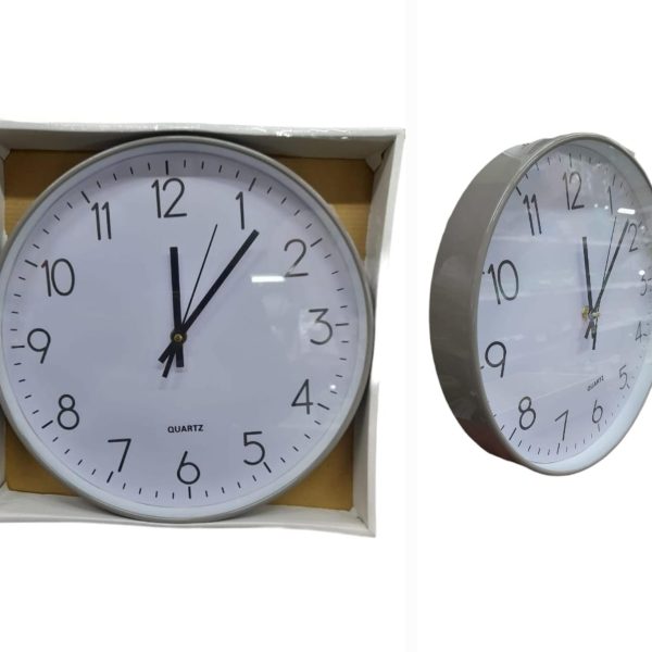 Reloj de pared redondo 30 cm numeros negros