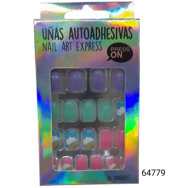 Uñas postizas autoadhesivas infantiles en caja