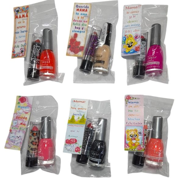 Lapiz labial + Esmalte de Uñas con mini señalador mama-78903-