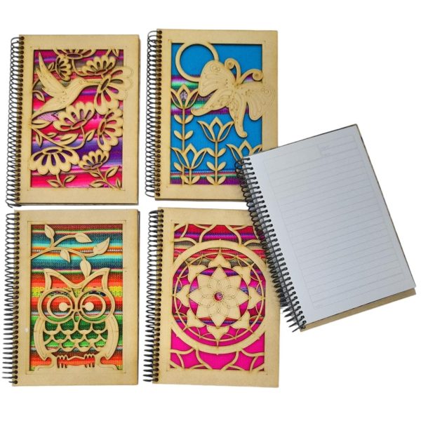 LIBRETA TAPA MADERA TROQUELÑADA 21X15	-COD. 30001