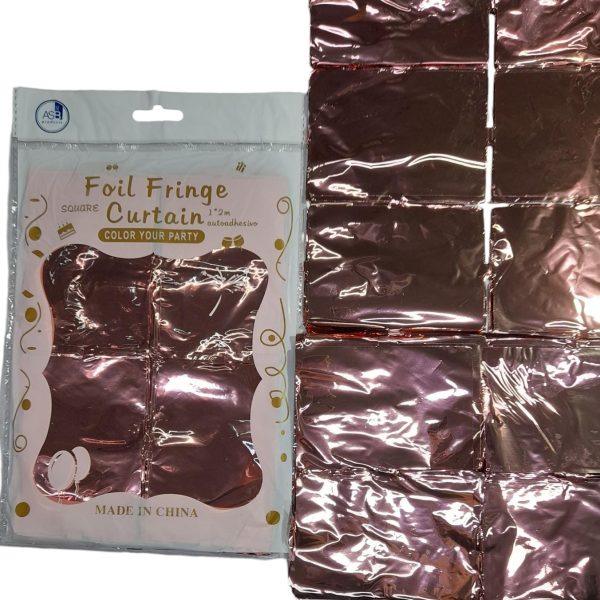 Cortina 1x2 mts SQUARE Rose Gold- 21083-