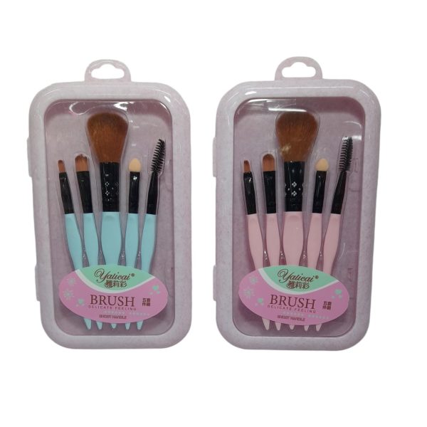 Set pinceles para maquillaje x 5 en estuche-01516