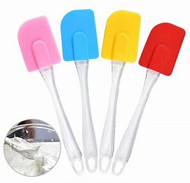 Espatula silicona 19 cm mango transparente- 72464