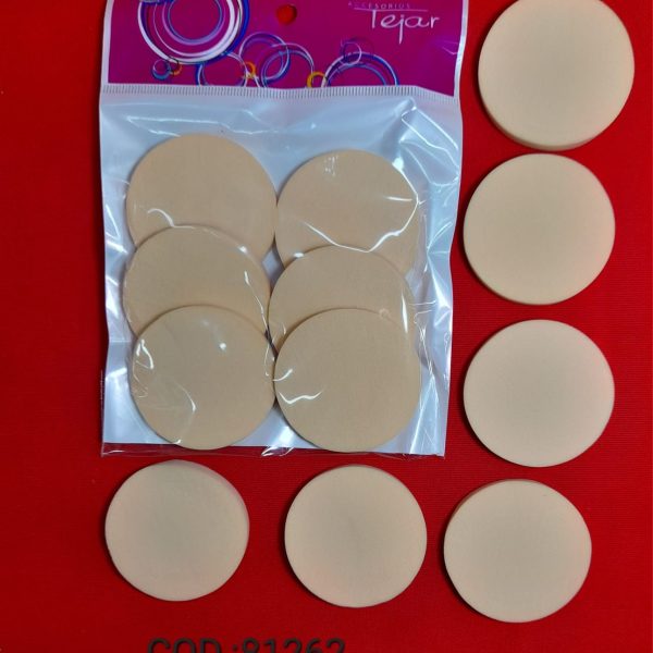 Esponja latex redonda  x6 para maquillaje-81262-