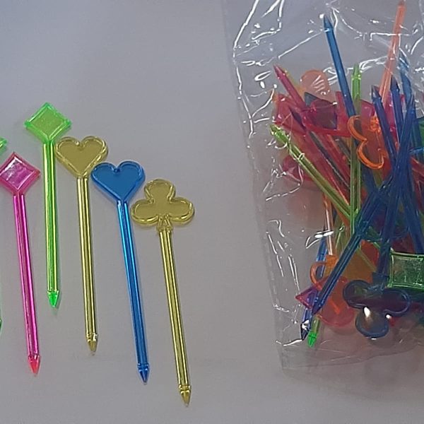 Pinches de copetin x50 punta corazon-trebol-rombo- 01961