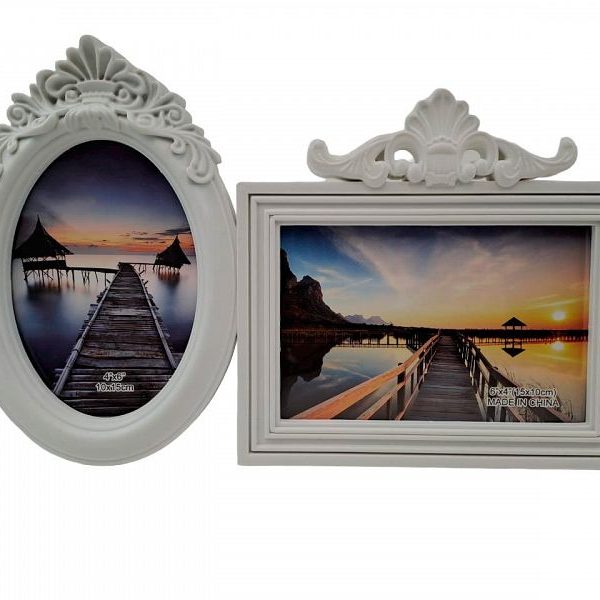 Porta X 2 Blanco (FOTO 10*15) Oval30*18 cm-40764