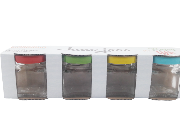 Set X4 Frasquitos Especieros  5.5 cm tapa color -00317