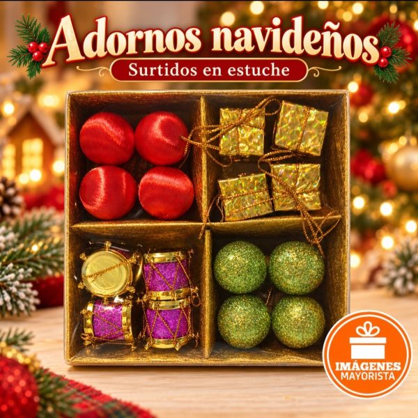 Adornitos Navideños surtidos x 16u en caja- 20119