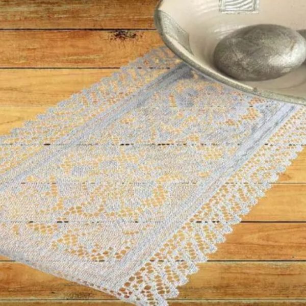 Camino de mesa hilo blanco 70 cm-22310