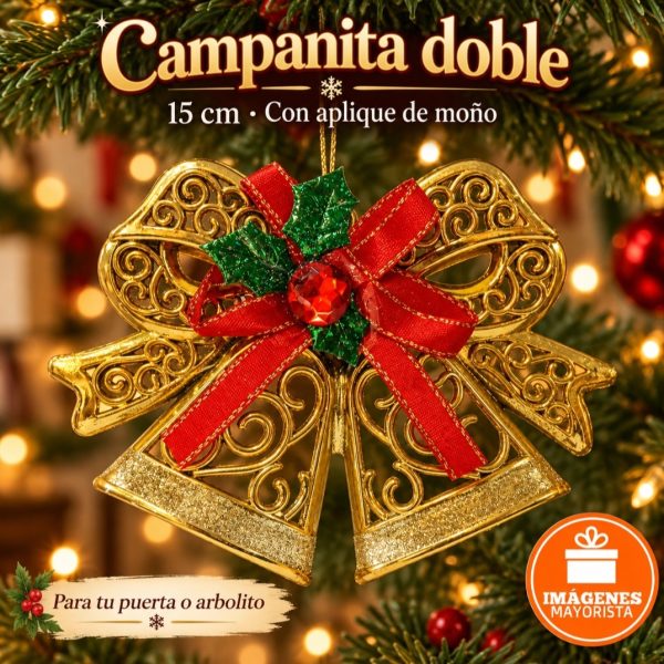 Campanita doble 16x12 para puerta -23296