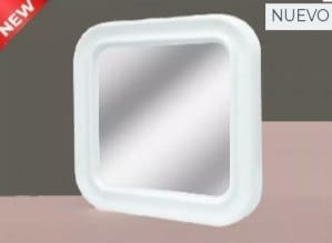 Espejo 21 cm cuadrado marco plastico- 36950