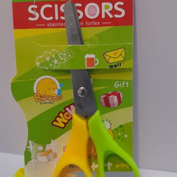 Tijera escolar bicolor punta redonda- 10038