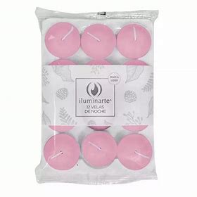 Velas de noche x 12u ROSAS-10505