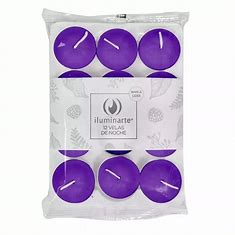 Velas de noche x 12 MORADAS- 10507