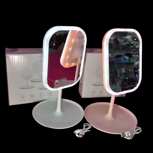 Espejo con luz led carga usb 29 cm - 55244