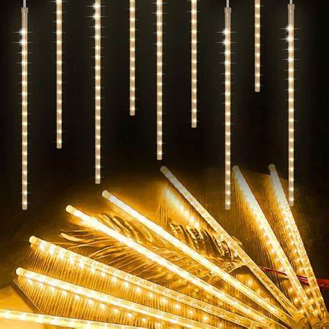 Luz led metoro 3mts x 8 tubos 50cm blancas calidas- 20100