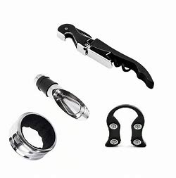 Set 4 pzas para vino en blister- 97635