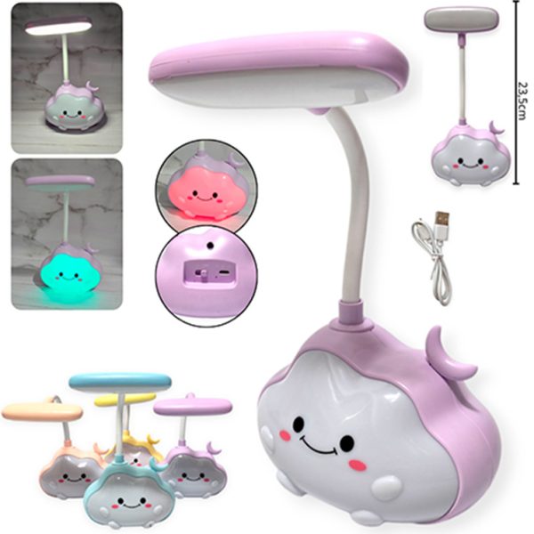 LAMPARA ESCRITORIO LUNA CARGA USB VARIOS COLORES-57429