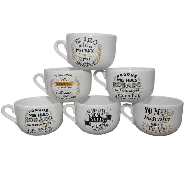 Tazon ceramica frases doradas Amor- 95633
