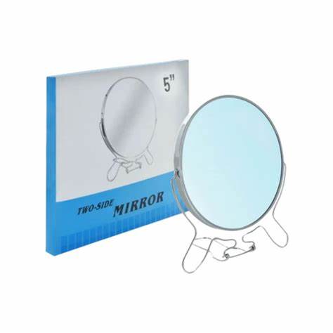 Espejo doble faz 5" (13 cm) con aumento marco metal- 32075