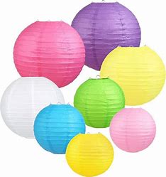 lampara de papel colores surtidos 12" (30 cm) - 42180