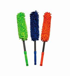 Plumero fibra toalla con mango metal- 42011