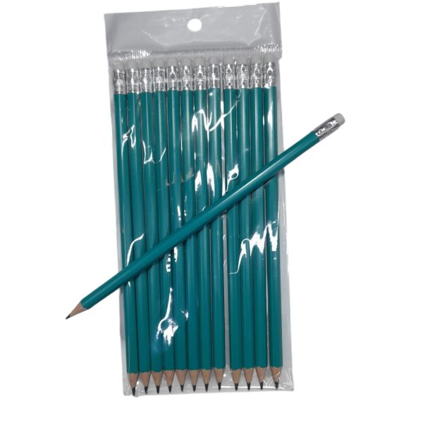 Lapiz negro con goma x 12u en bolsa-24314