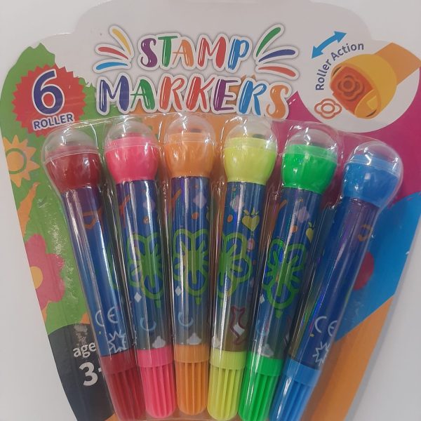 Marcador x6 con sellitos- 25656