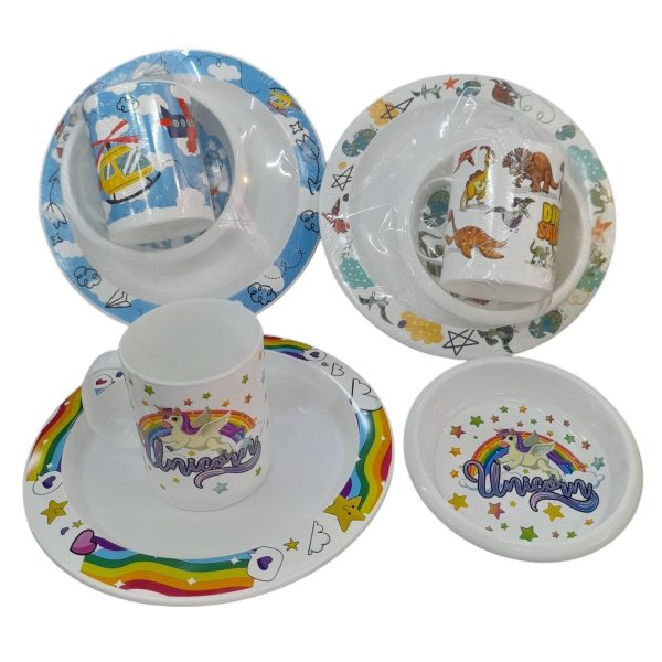set de plato + bowl + taza infantil- 4912