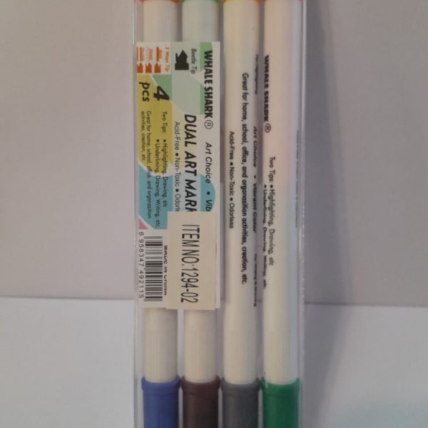 Marcador doble punta-bicolor x 4u - 92115