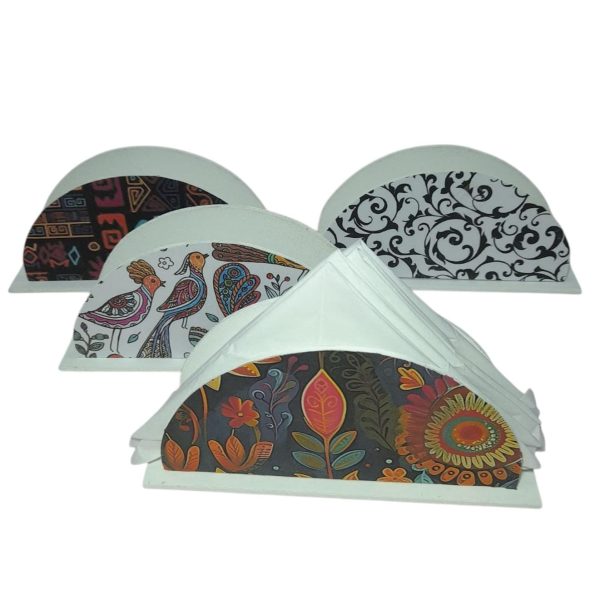 Servilletero de madera decorado- 4577