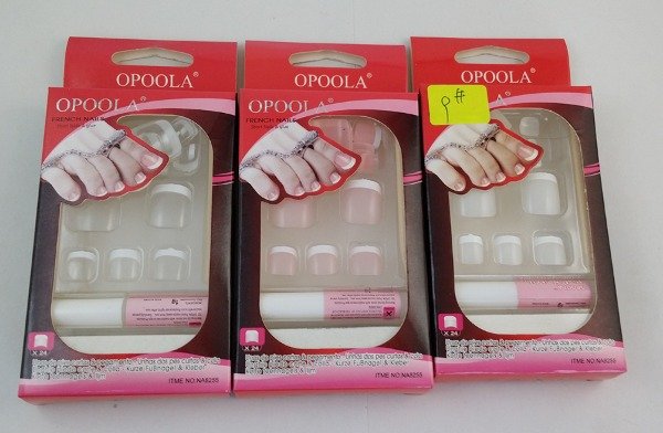 Uñas psotizas francesitas para pie- 82559