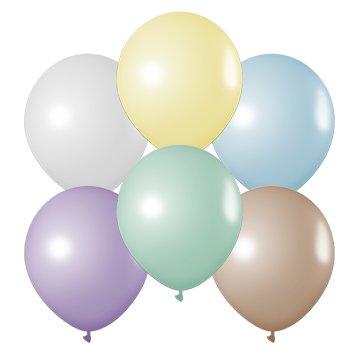 globos 5" (12cm) x 50 multicolor pastel- 54005