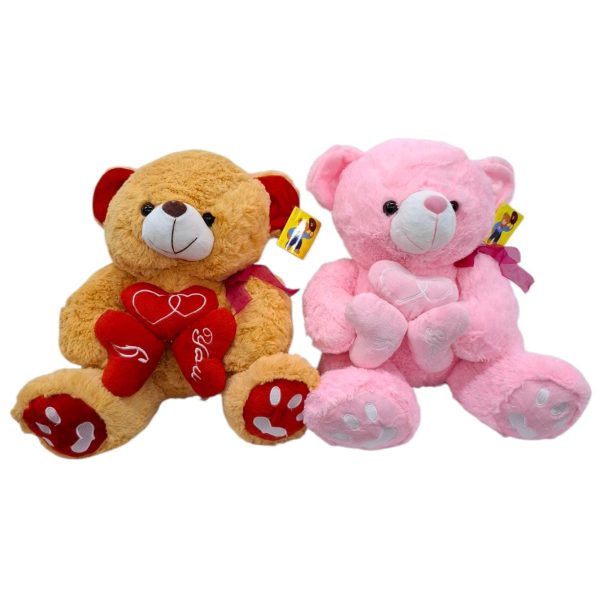 Oso 50 cm con tres corazones -7400
