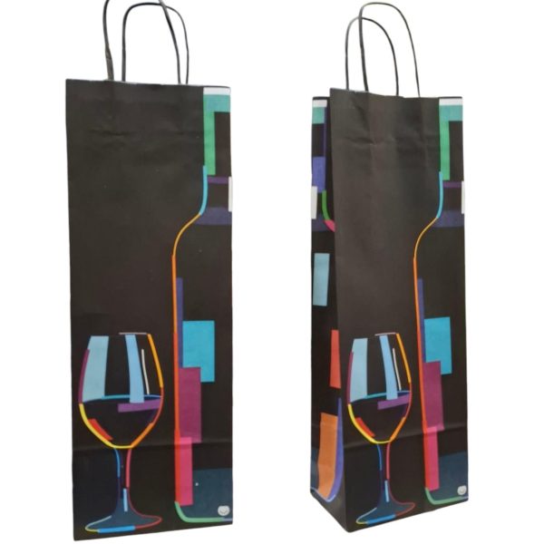 Bolsa para botella 14x8x40 manija torzada-15595