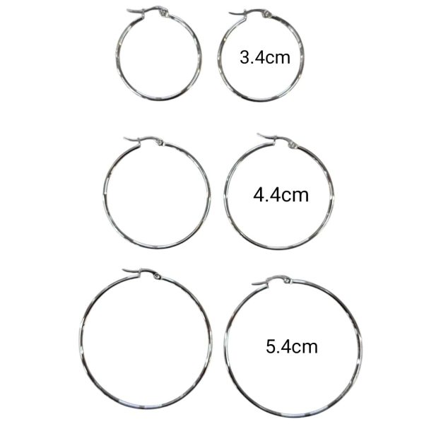 Aro argolla 4,4cm acero blanco-142810