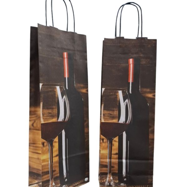 Bolsa para botella 14x8x40 manija torzada-145112