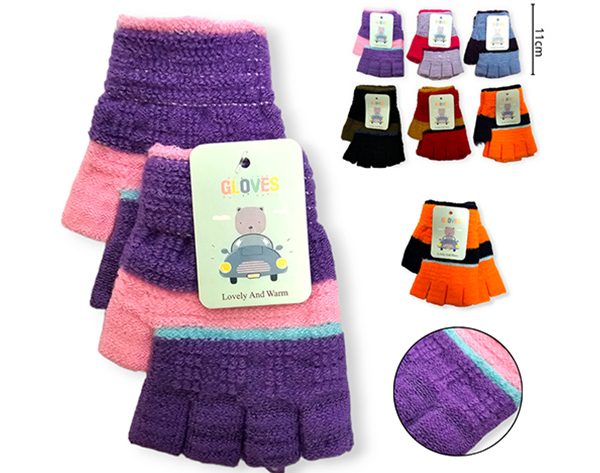 Guante infantil sin dedos combinado-32956