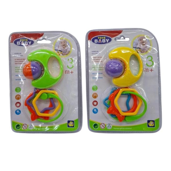 Sonajero multicolor en blister- 34245